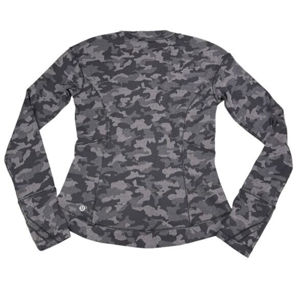 Lululemon Close to Crossing Long Sleeve In Heritage Camo Jacquard Black Lunar 6 - Picture 5 of 8